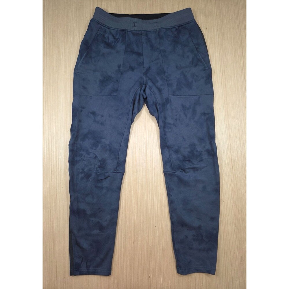Lululemon Textured Tech Pants Mens Medium Blue Joggers Performance Stretch Train